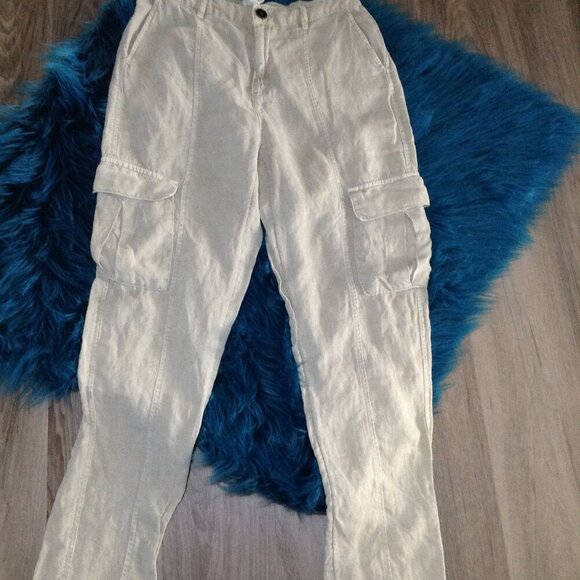 Nicole Miller S Linen Blend joggers/parachute/cargo pants, Versatile, chic, boho - Picture 1 of 5